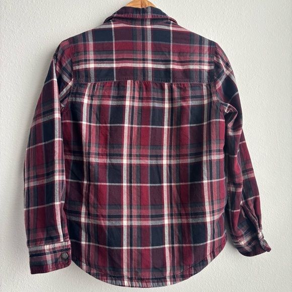 The North Face Women’s Campshire Fleece Lined Long Sleeve Red+Blk Plaid Shacket - Picture 11 of 13